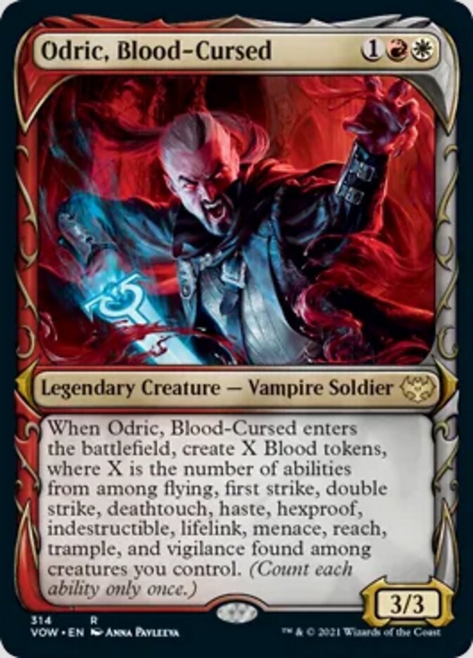 Odric, Blood-Cursed (Showcase Fang Frame) [Innistrad: Crimson Vow]