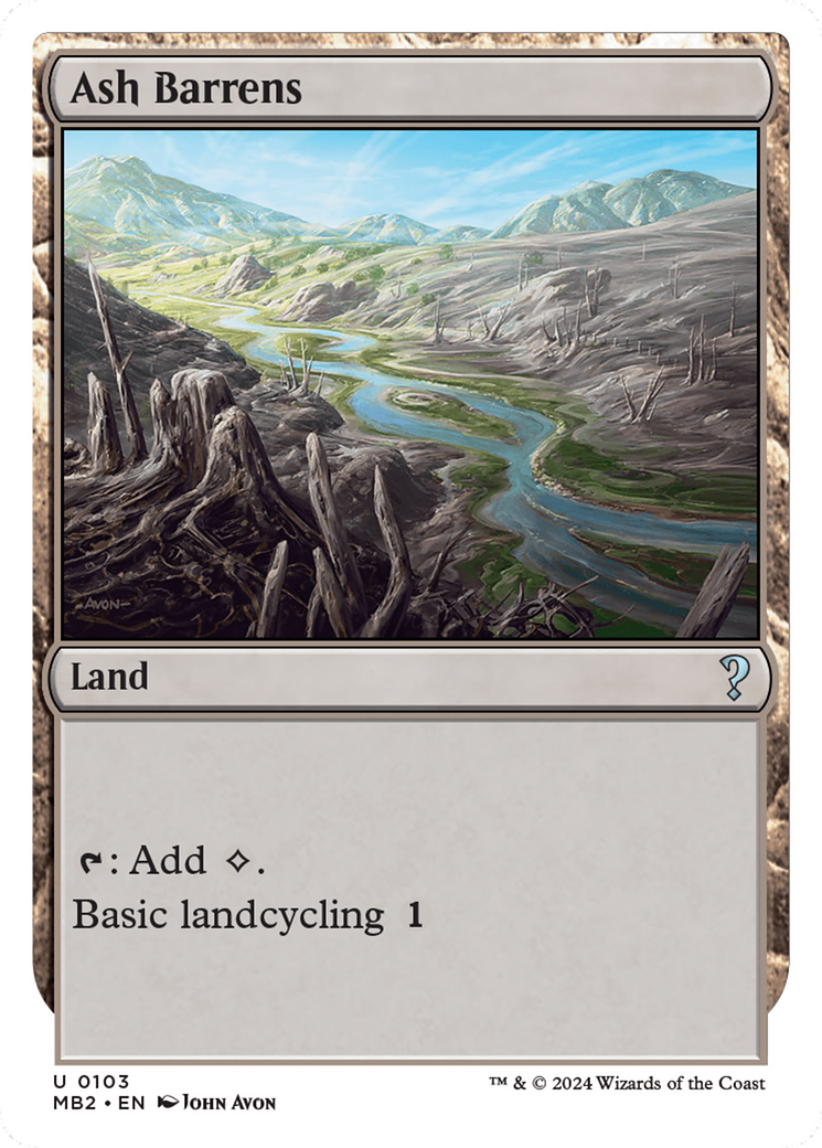 Ash Barrens (White Border) (103) (Mystery Booster 2)