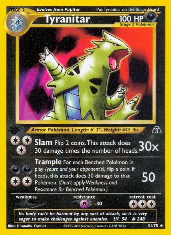 Image for Tyranitar (31) (31/75) [Neo Discovery] - Pokemon