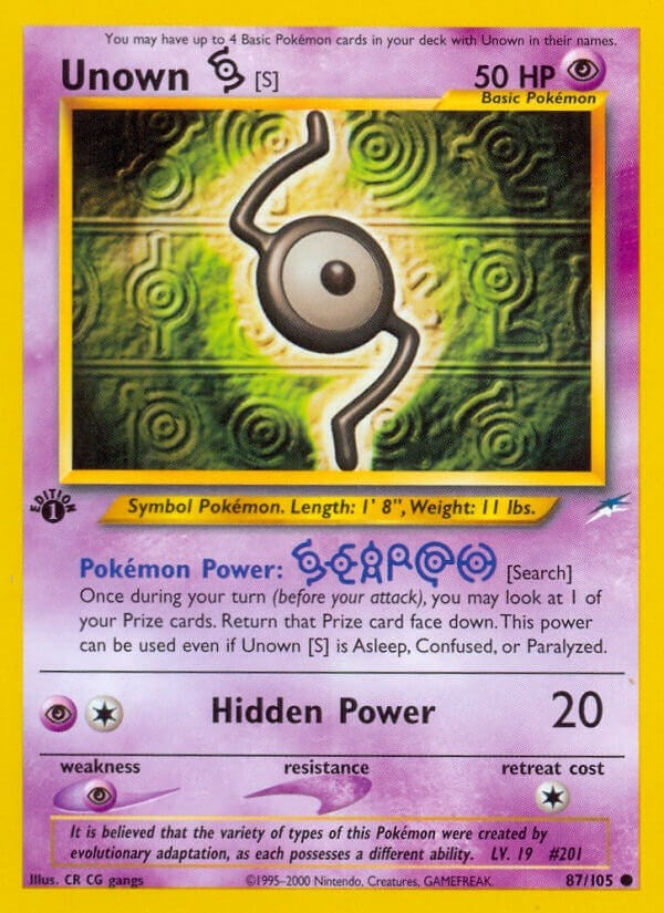 Image for Unown [S] (087/105) [Neo Destiny] - Pokemon