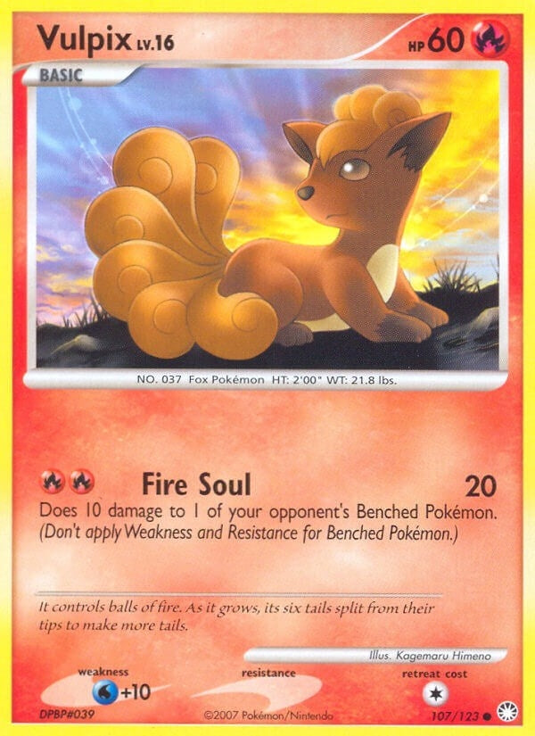 Image for Vulpix (107/123) [Mysterious Treasures] - Pokemon