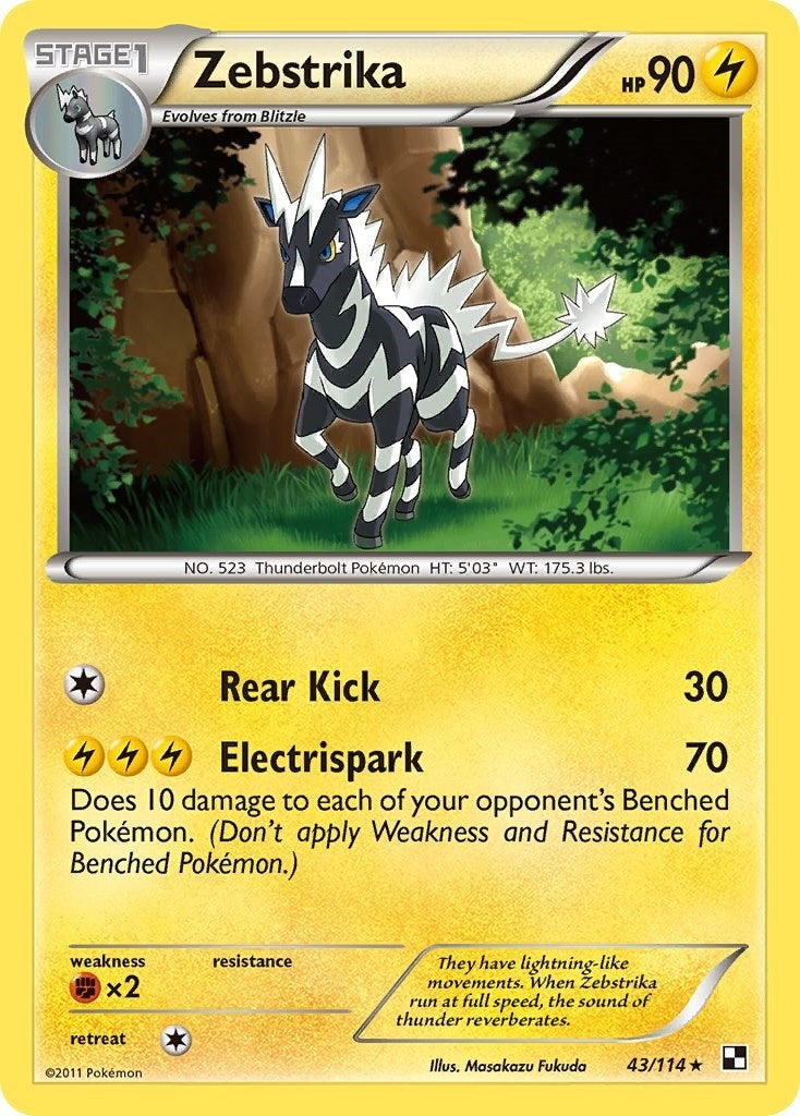 Image for Zebstrika (43) (43/114) [Black and White] - Pokemon