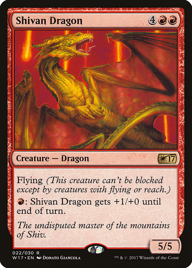Shivan Dragon (22) (Welcome Deck 2017)