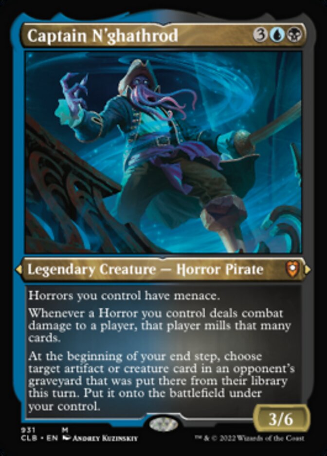 Captain N'ghathrod (Display Commander) - Thick Stock (931) [Commander Legends: Battle for Baldur's Gate]