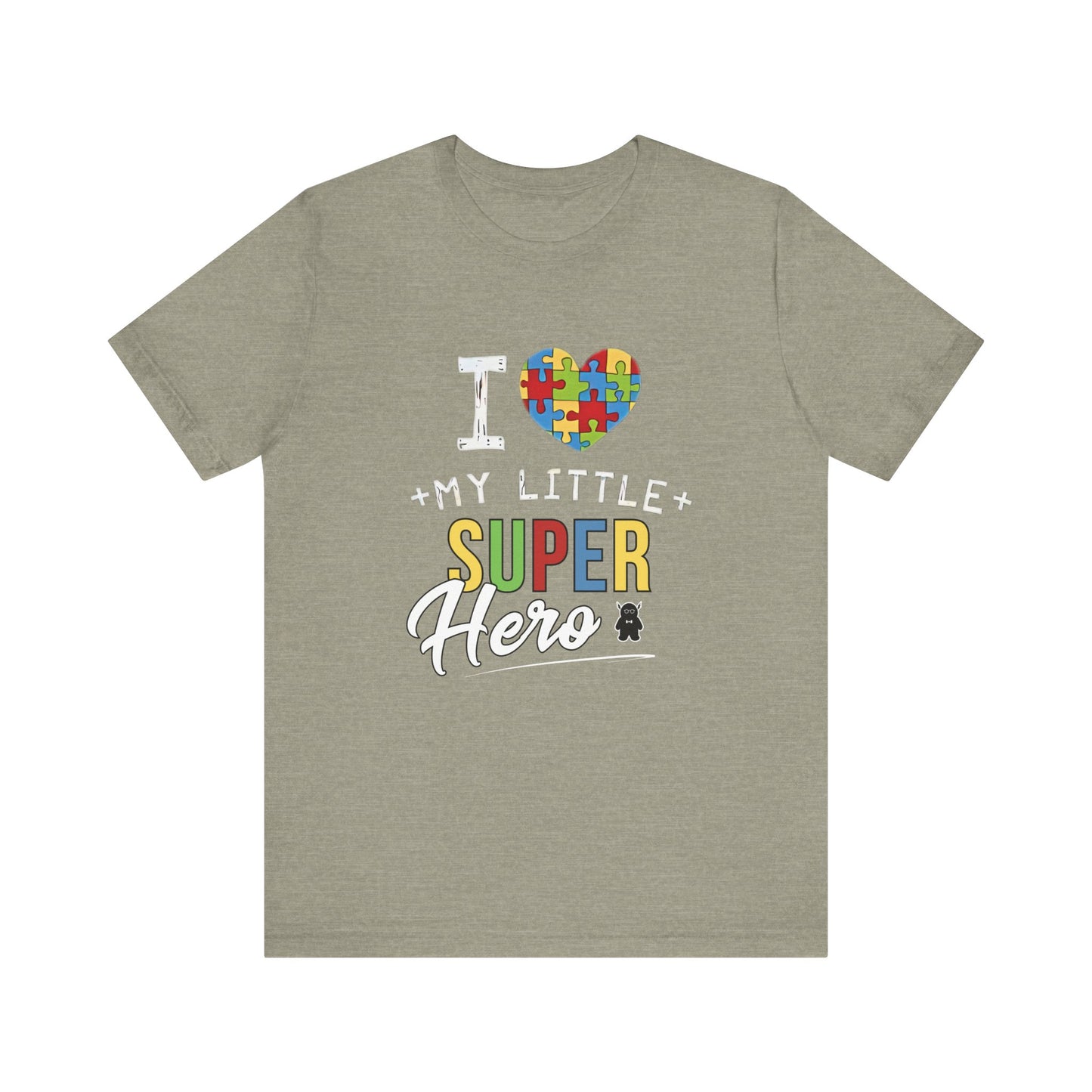 I Love My Little Super Hero Autism Awareness T-Shirt