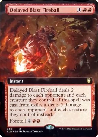 Delayed Blast Fireball (Extended Art) (630) [Commander Legends: Battle for Baldur's Gate]