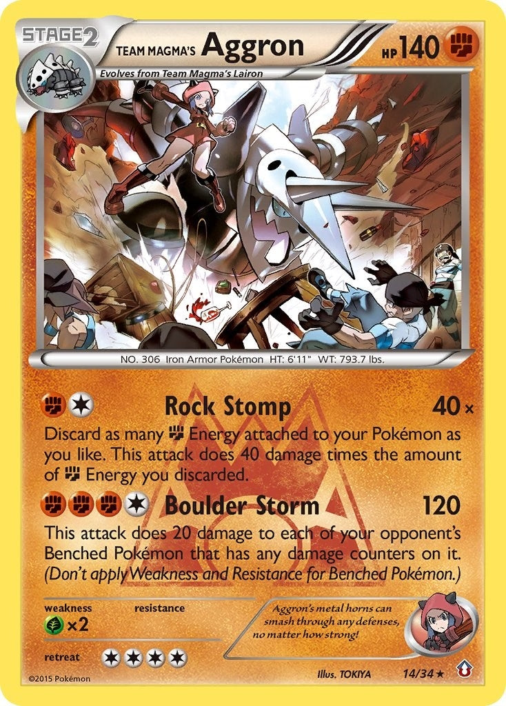 Image for Team Magma's Aggron (14/34) [Double Crisis] - Pokemon