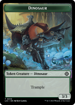 Copy // Dinosaur Double-Sided Token (1 // 10) [The Lost Caverns of Ixalan]