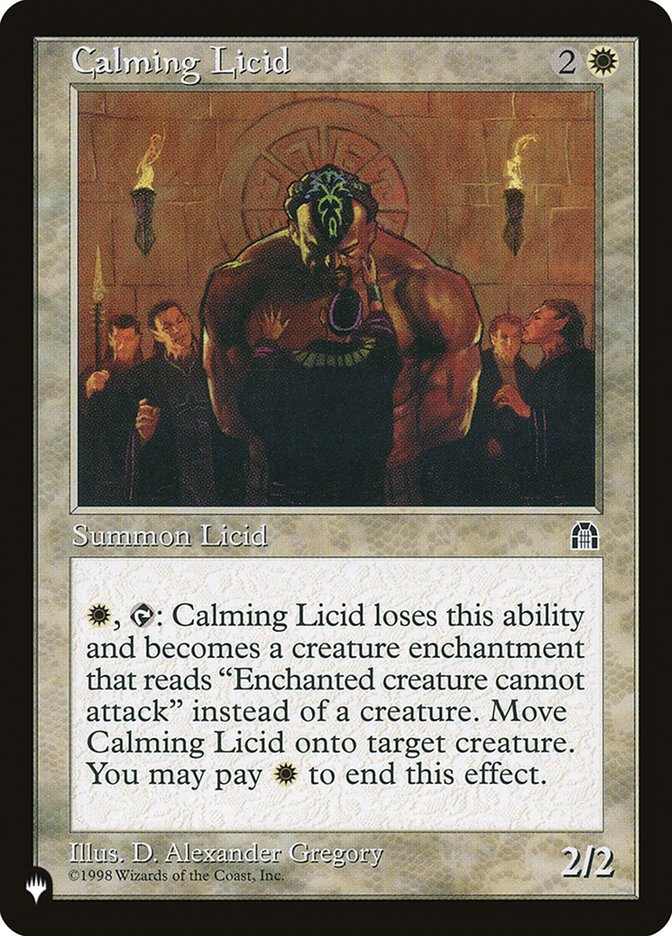 Calming Licid [The List Reprints]