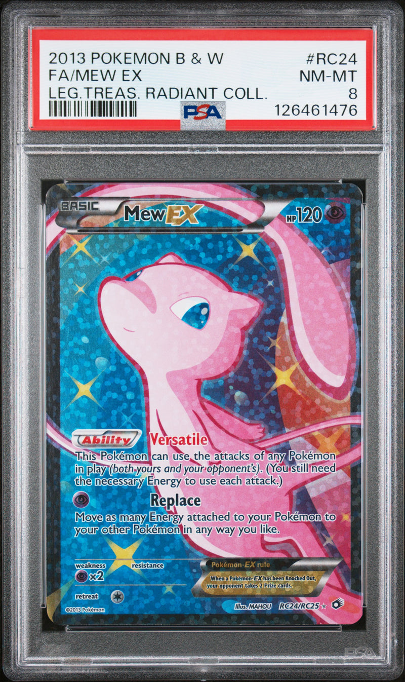 2013 Pokemon Mew EX RC24 Legendary Treasures PSA 8 Radiant Collection