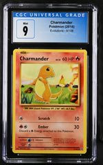 2016 Pokémon XY Evolutions #9 Charmander - CGC 9 Mint - Vintage Base Set Reprint