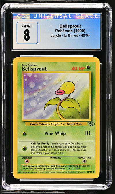 1999 Pokémon Jungle #49 Bellsprout - CGC 8 NM/Mint - Vintage WOTC Unlimited