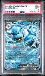 2023 Pokémon Scarlet & Violet 151 #009 Blastoise ex - PSA 9 Mint - Double Rare Holo