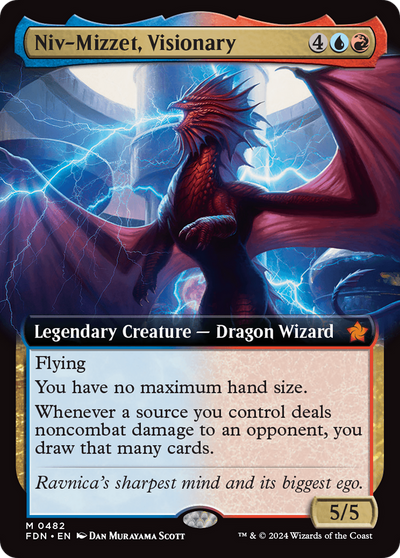 Niv-Mizzet, Visionary (Extended Art) (482) (Foundations)