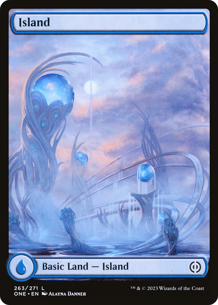 Island (263) - Full Art (263) (Phyrexia: All Will Be One)