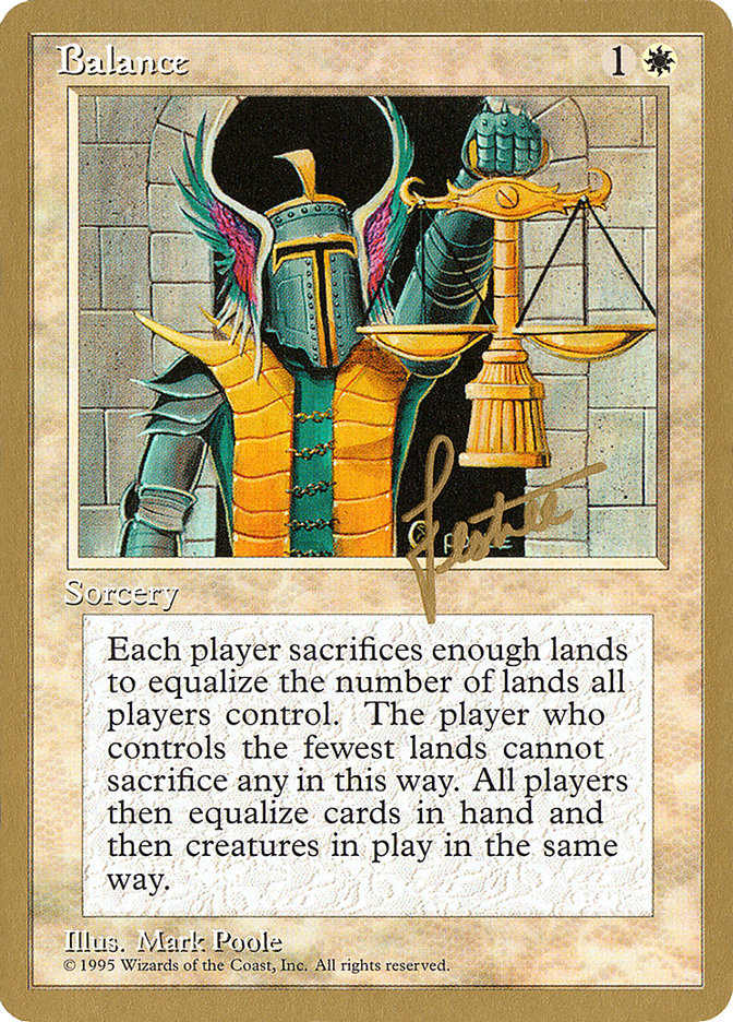 Balance - 1996 Bertrand Lestree (4ED) [World Championship Decks]