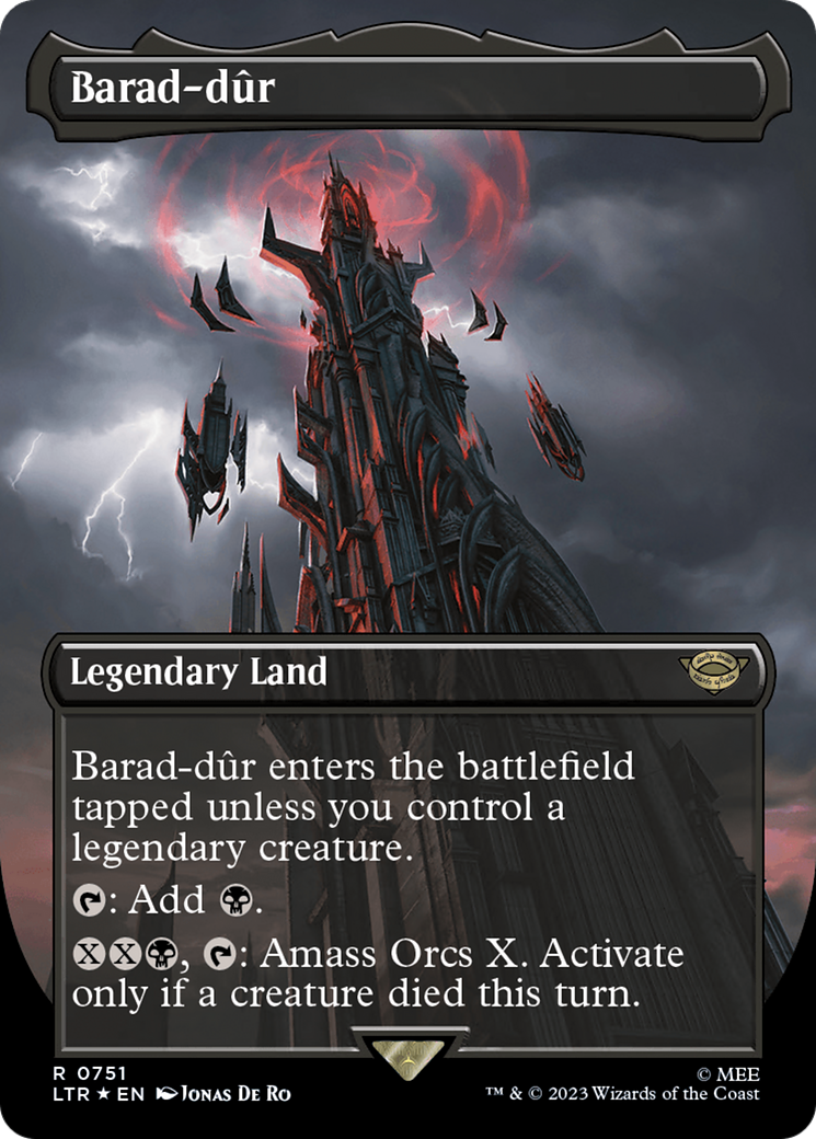 Barad-dur (0751) (Borderless) (Surge Foil) (751) [Universes Beyond: The Lord of the Rings: Tales of Middle-earth]