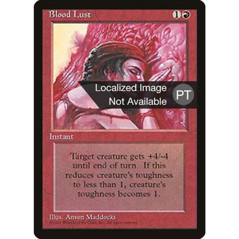 Blood Lust [Fourth Edition (Foreign Black Border)] Mtg Single