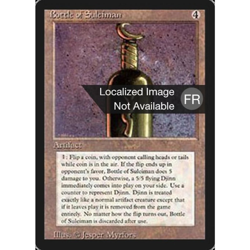 Bottle Of Suleiman [Foreign Black Border] Mtg Single