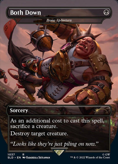 Both Down - Bone Splinters (Borderless) (1037) (Secret Lair Drop Series)