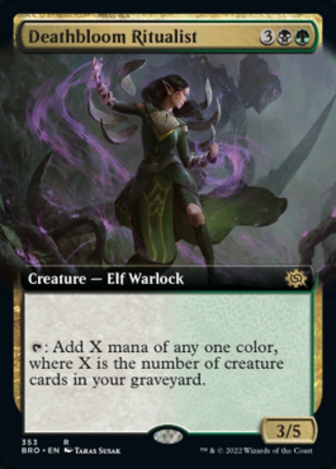 Deathbloom Ritualist (Extended Art) (353) [The Brothers' War]