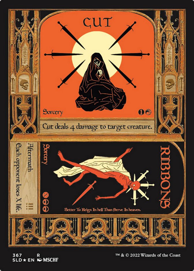Cut // Ribbons (Foil Etched) (Gold) (367) [Secret Lair Drop Series]