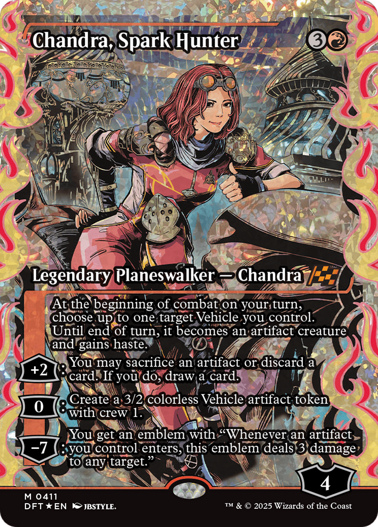 Chandra, Spark Hunter (Showcase) (Fracture Foil) (411) [Aetherdrift]