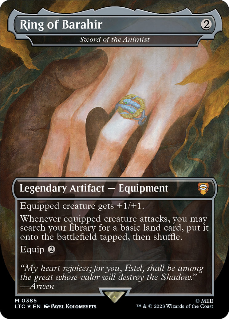 Sword of the Animist - Ring of Barahir (Surge Foil Realms and Relics) [The Lord of the Rings: Tales of Middle-Earth Commander]