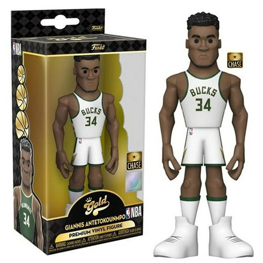 NBA Bucks - Giannis Antetokounmpo Away Uniform 5-Inch Vinyl Gold Figure (Chase) [Funko Gold]