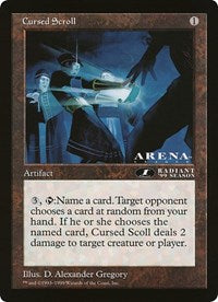 Cursed Scroll (1st Place) (Arena League) [Oversize Cards]