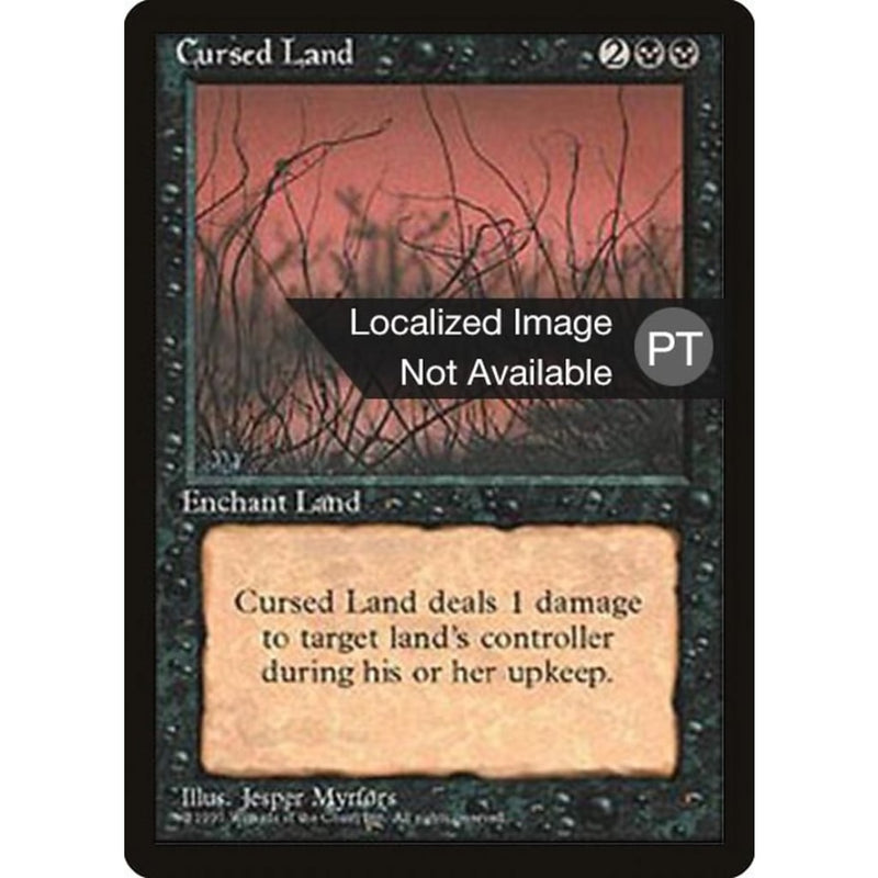 Cursed Land [Fourth Edition (Foreign Black Border)] Mtg Single