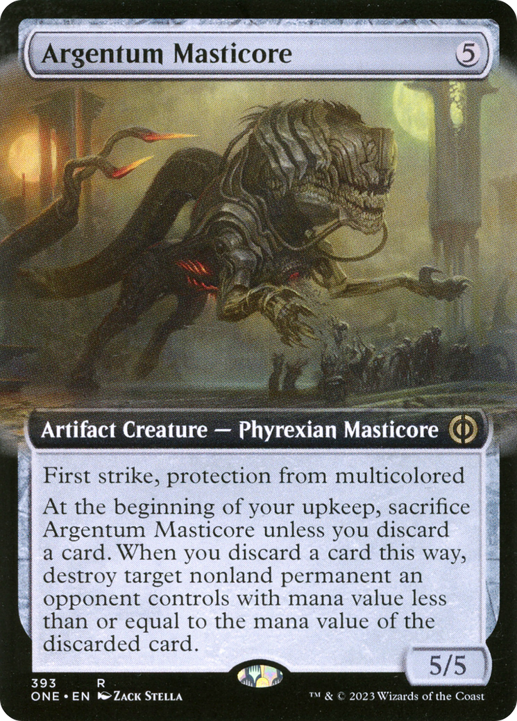 Argentum Masticore (Extended Art) (393) [Phyrexia: All Will Be One]