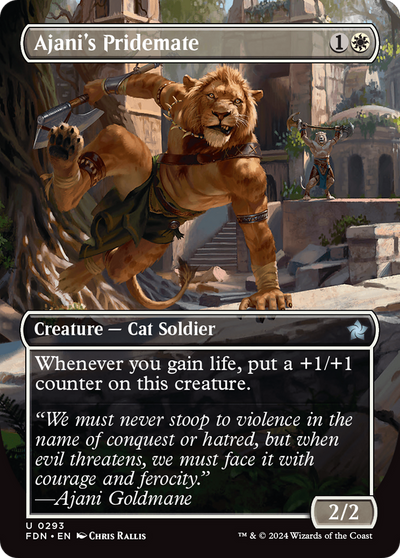 Ajani's Pridemate (Borderless) (293) (Foundations)
