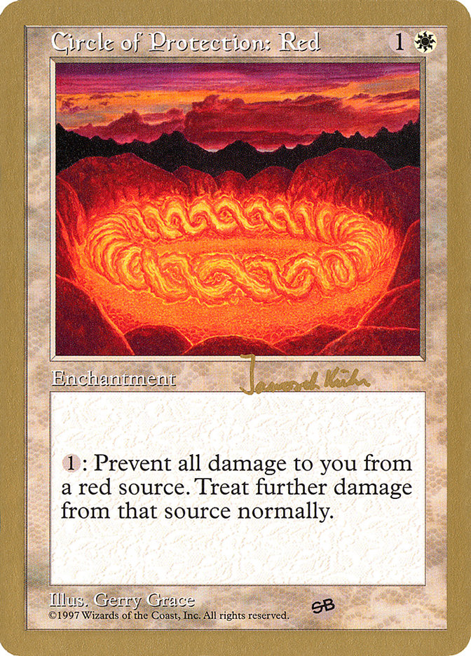 Circle of Protection: Red - 1997 Janosch Kuhn (5ED) (SB) [World Championship Decks]