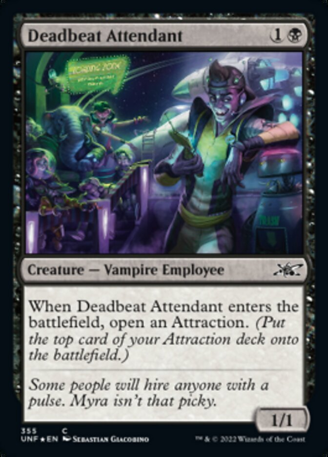 Deadbeat Attendant (Galaxy Foil) [Unfinity] - Inner Nerd