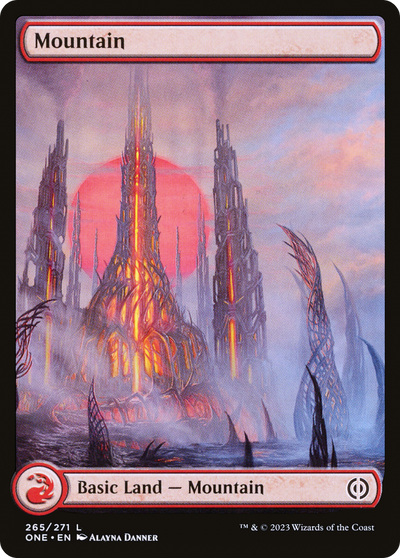 Mountain (265) - Full Art (265) (Phyrexia: All Will Be One)