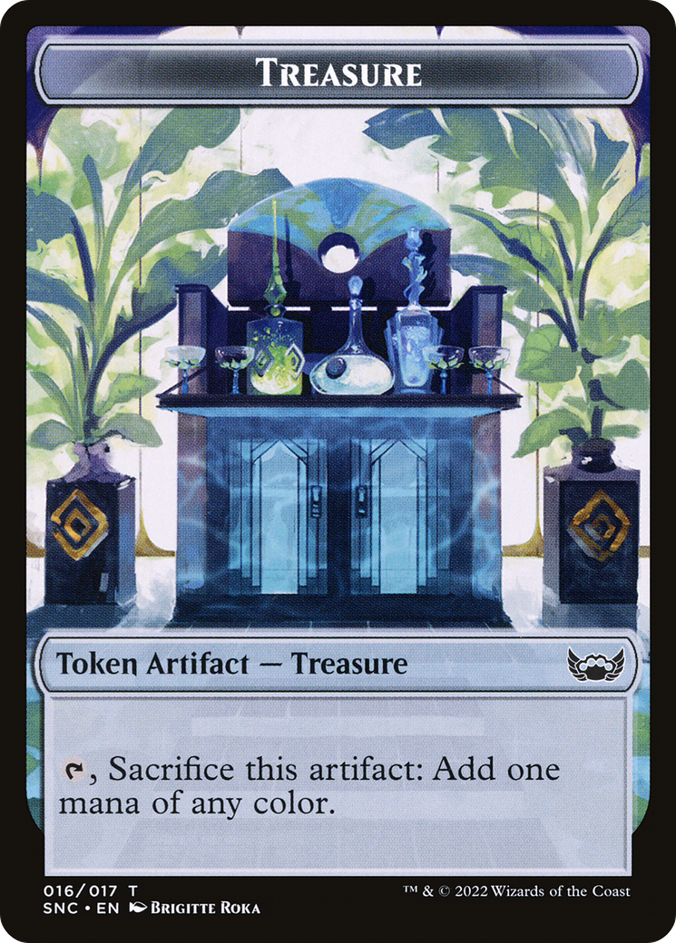 Boar // Treasure Double-Sided Token (16 // 18) [Outlaws of Thunder Junction]