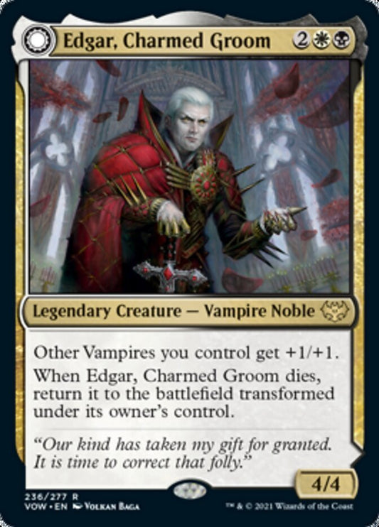 Edgar, Charmed Groom // Edgar Markov's Coffin [Innistrad: Crimson Vow] - Inner Nerd