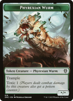 Phyrexian Wurm // Phyrexian Insect Double-Sided Token [Phyrexia: All Will Be One Commander]