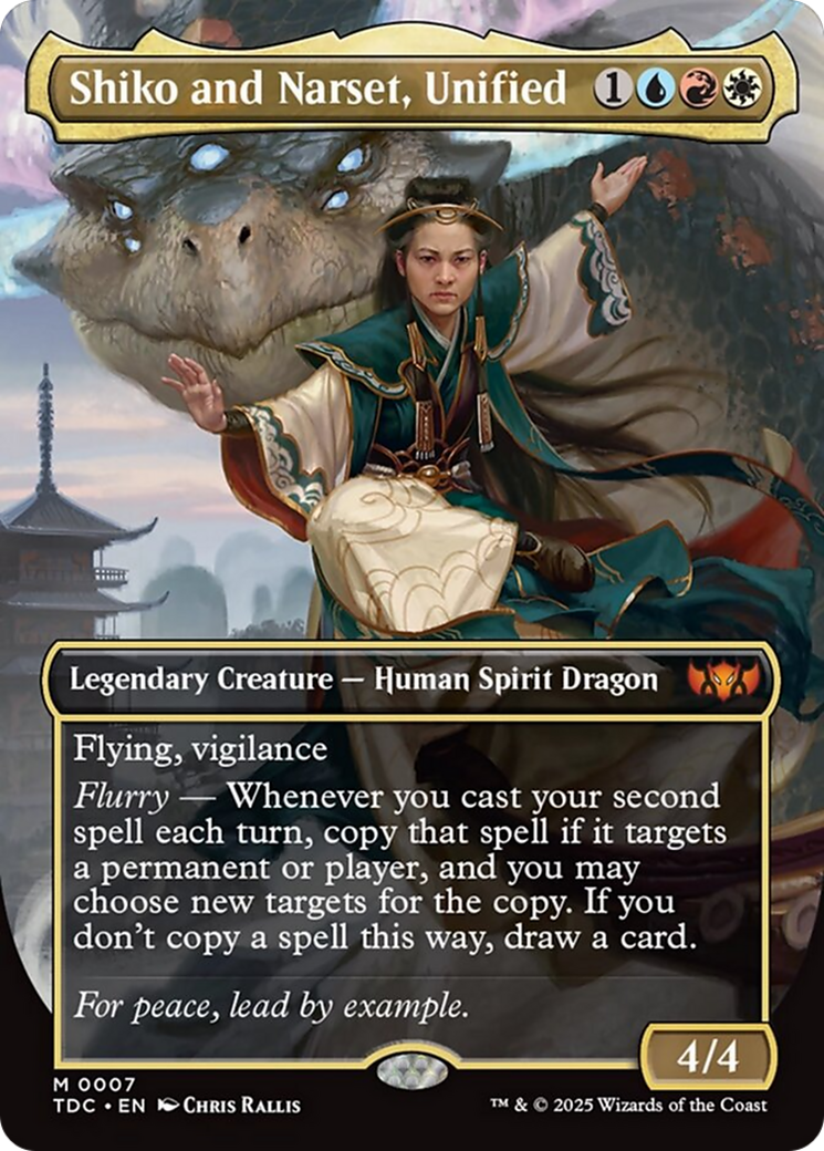 Shiko and Narset, Unified (Borderless) (7) (Commander: Tarkir: Dragonstorm)