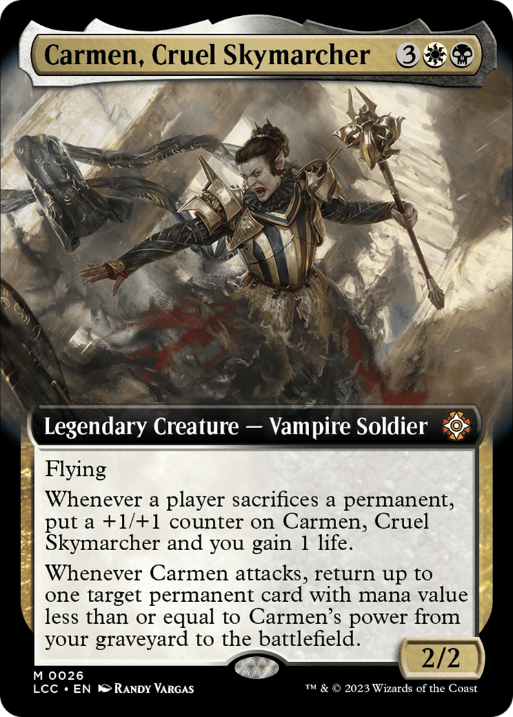 Carmen, Cruel Skymarcher (Extended Art) (26) [The Lost Caverns of Ixalan]