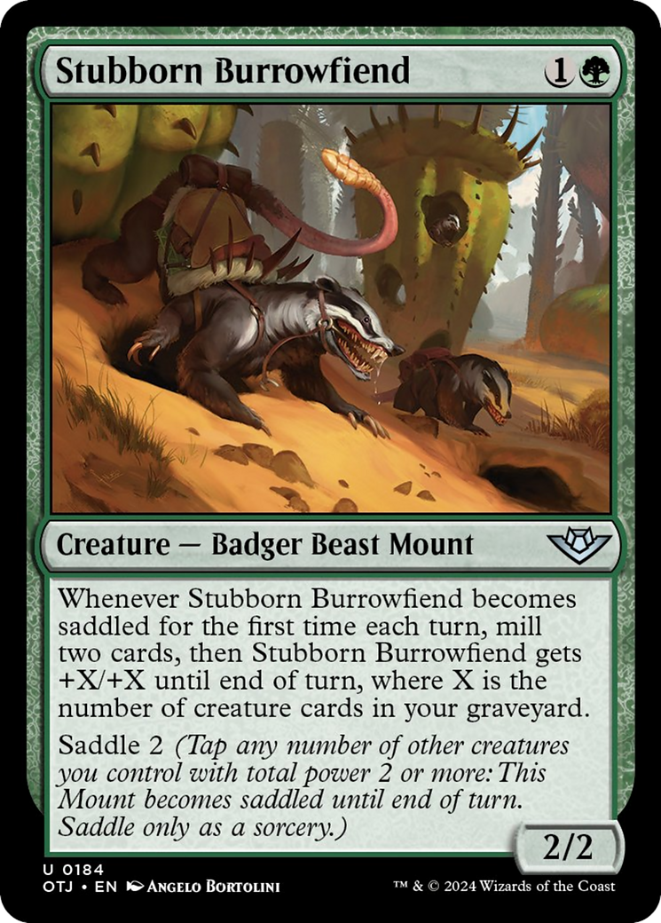 Stubborn Burrowfiend (184) (Outlaws of Thunder Junction)