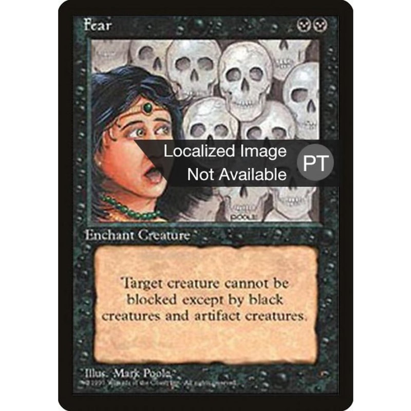 Fear [Fourth Edition (Foreign Black Border)] Mtg Single