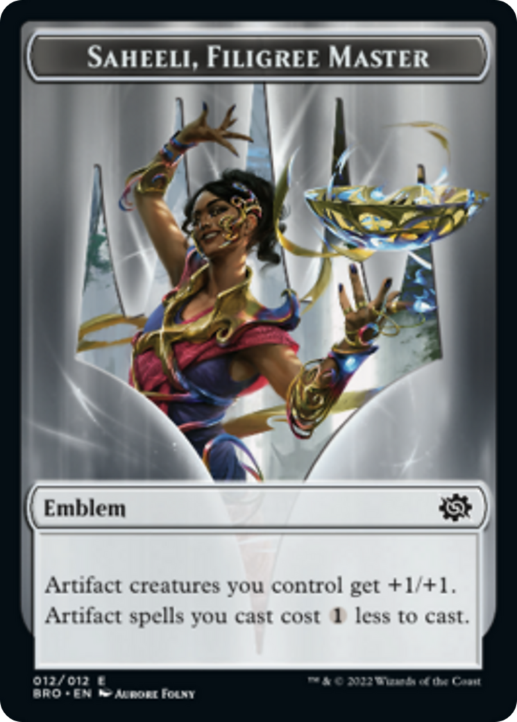 Emblem - Saheeli, Filigree Master (12) (The Brothers' War)