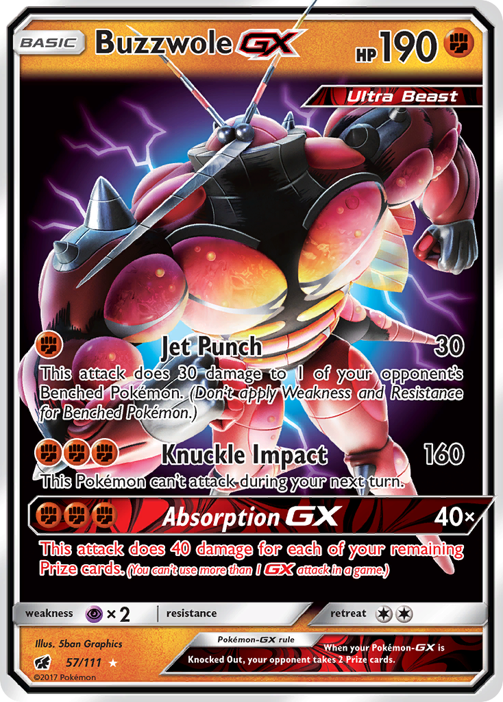 Buzzwole GX (57/111) [Sun & Moon: Crimson Invasion]