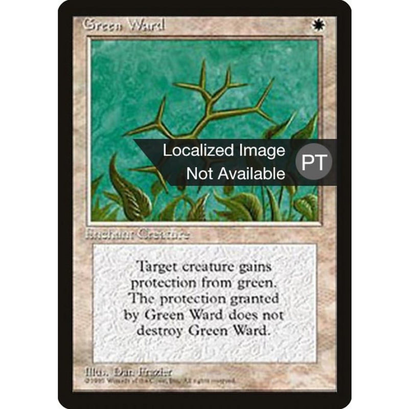 Green Ward [Fourth Edition (Foreign Black Border)] Mtg Single