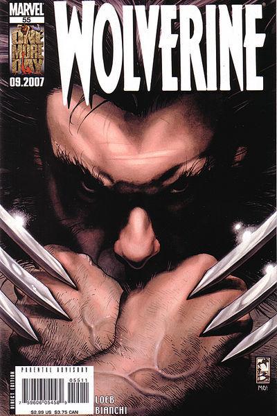 Wolverine #55 - Bianchi/Loeb Sabretooth Cover