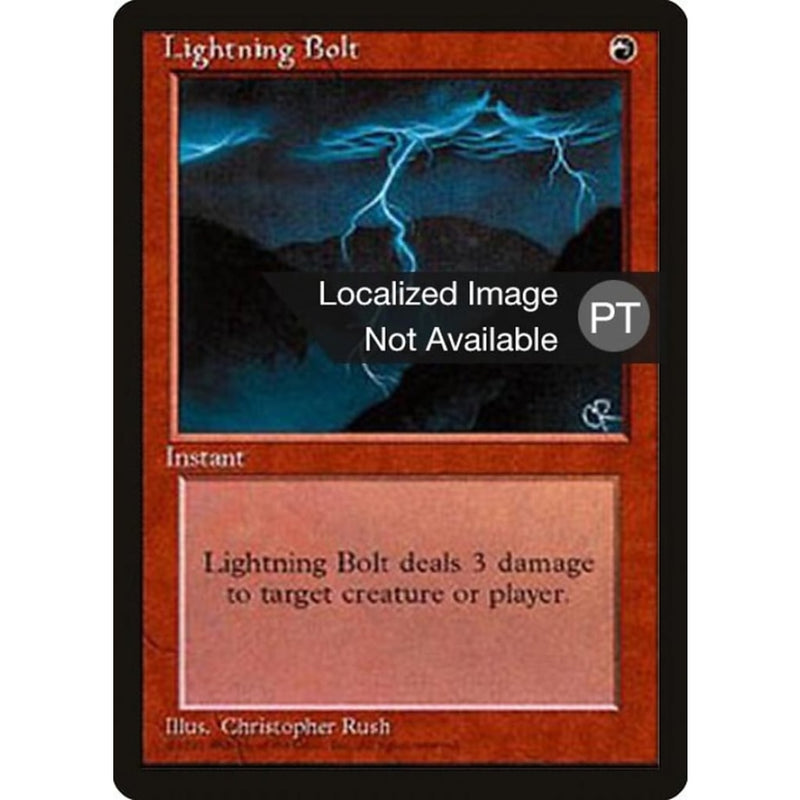 Lightning Bolt [Fourth Edition (Foreign Black Border)] Mtg Single