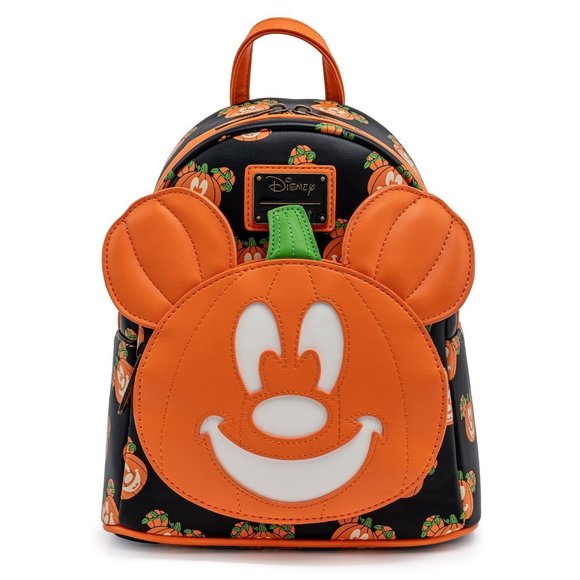 Disney Pumpkin Mickey-O-Lantern Glow in the Dark Mini Backpack