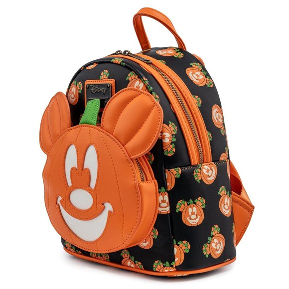 Disney Pumpkin Mickey-O-Lantern Glow in the Dark Mini Backpack